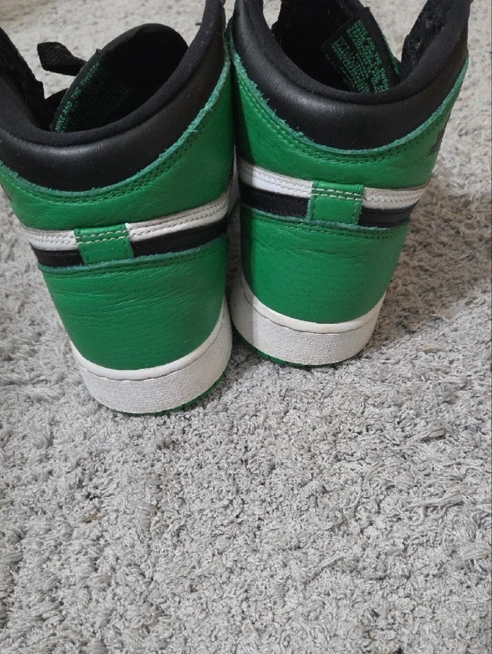 Nike Kids' High-Top Sneakers in Black, White, Green